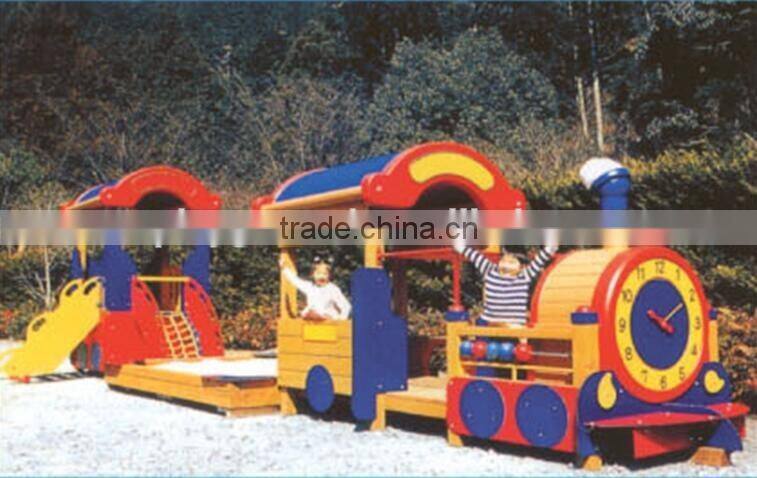 wooden train set CE, GS Certificated Outdoor Playground kids play SET Muiti play set