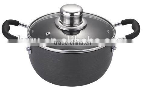 5pcs stainless steel handle pressed aluminum nonstick cookware set