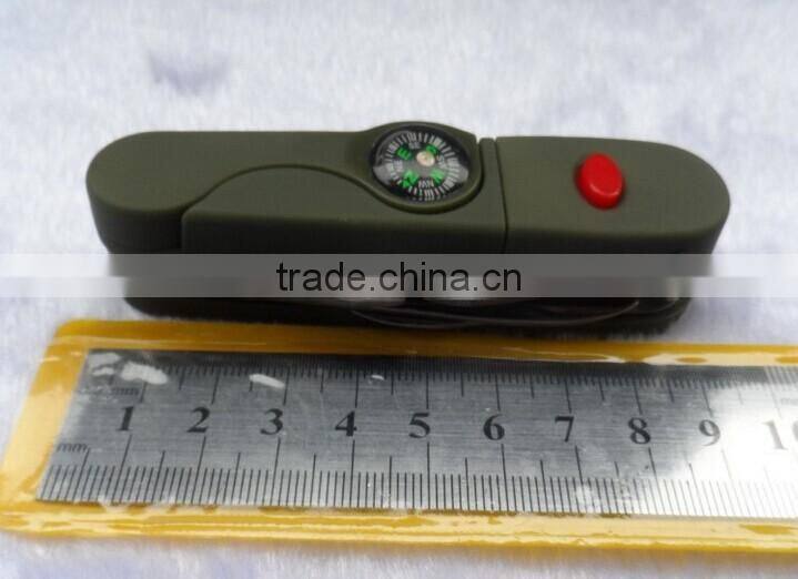 Multifunction Outdoor Pocket Survival Tool with Knife &LED &Compass