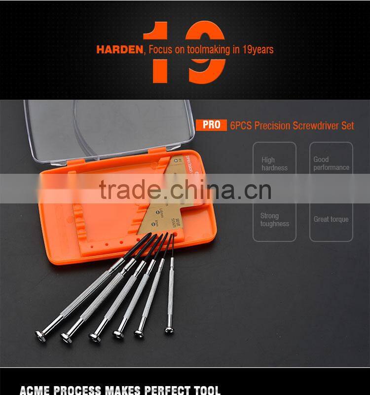 6 pcs precision Screwdriver Set handle tools fastening tools