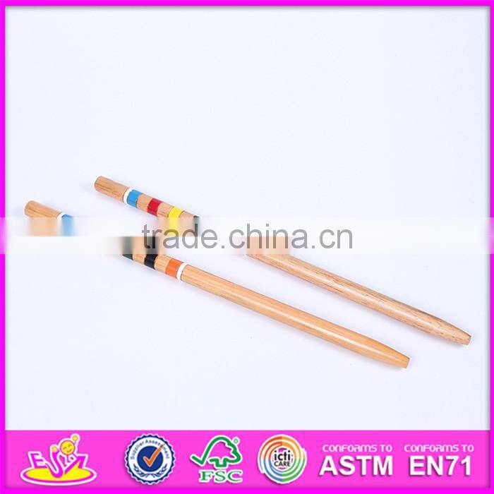 2016 wholesale outdoor children wooden 6-player croquet W01A167