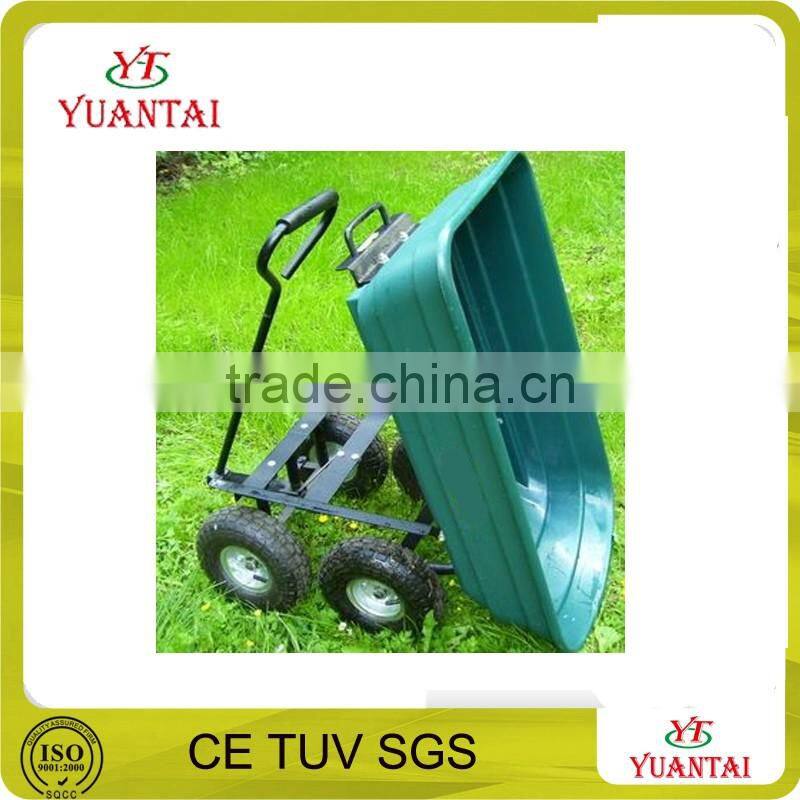 75L four wheel plastic tray garden dupm cart TC2145