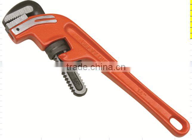 High quality heavy duty slanting pipe wrench/pipe fitting wrench