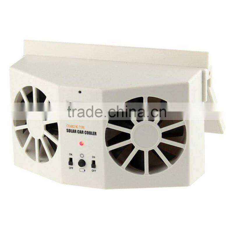 2017 hot Built-in Battery Rechargeable Solar Car Cooler Solar Powered Car Front / Rear Window Air Vent Cool Cooler Fan