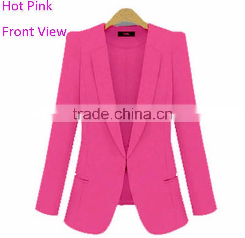 2016 Wholesale Slim Leisure Ladies Blazers Designs for Women