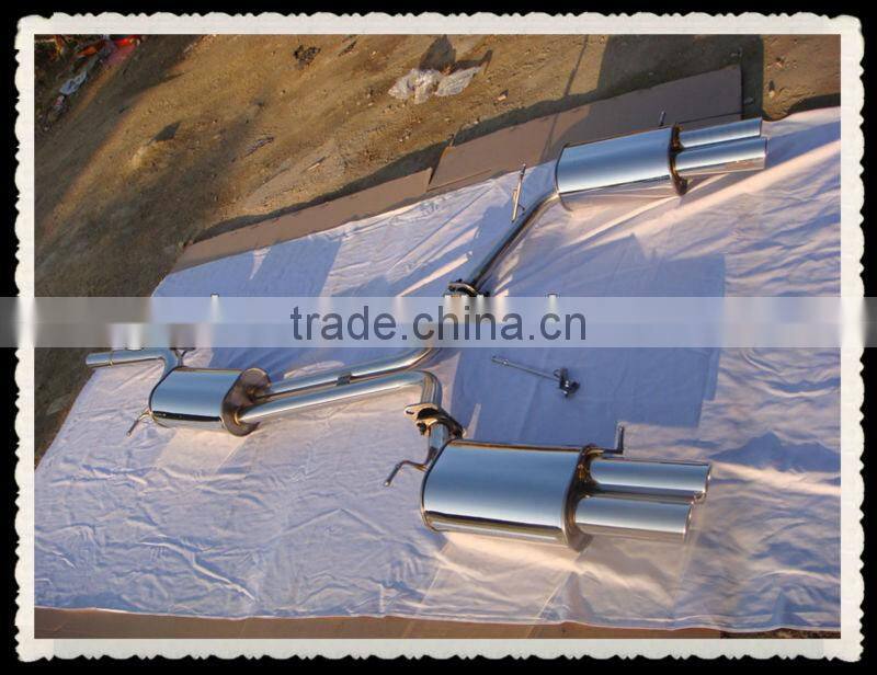 stainless steel exhaust catback for audi A4L with cutout kit