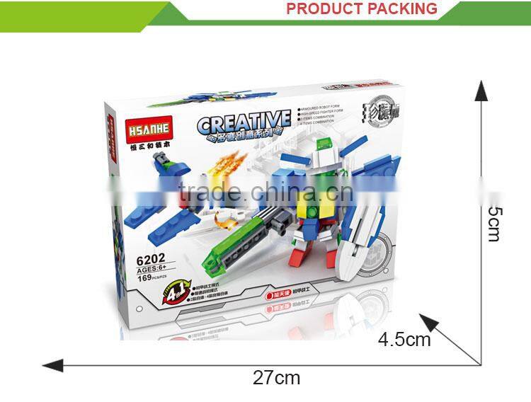 169pcs educational diy set kids building block series robot