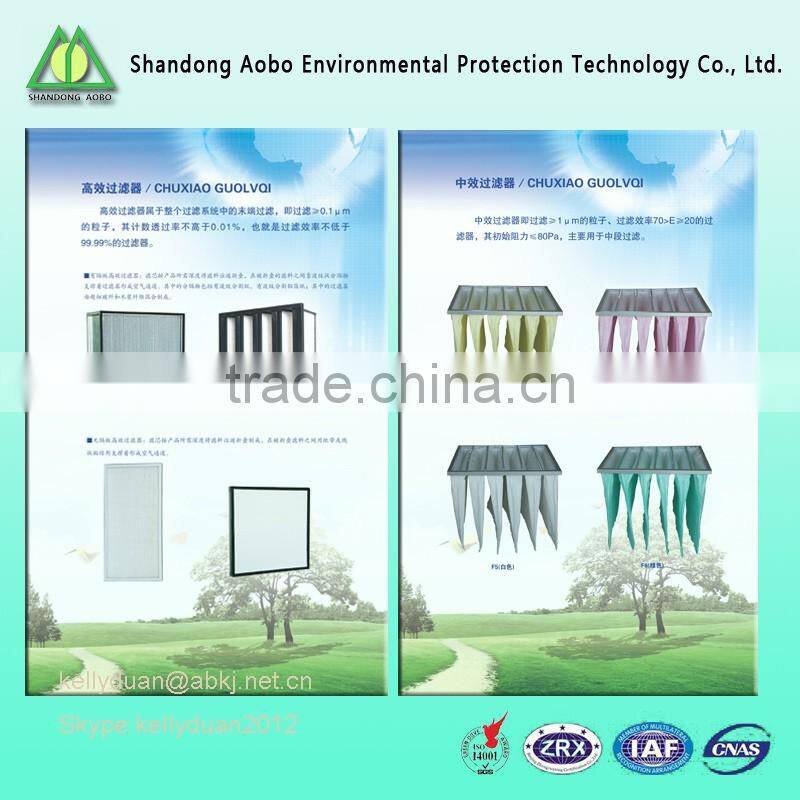 Nonwoven Medium efficiency pocket air filter fabric for air conditioning system