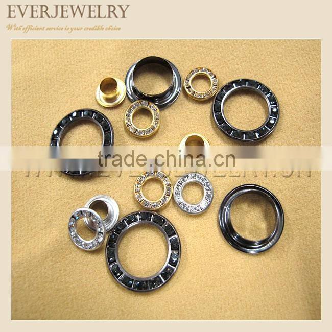 15mm metal eyelet with rhinestone Brass eyelet with rhinestone metal eyelets for shoes