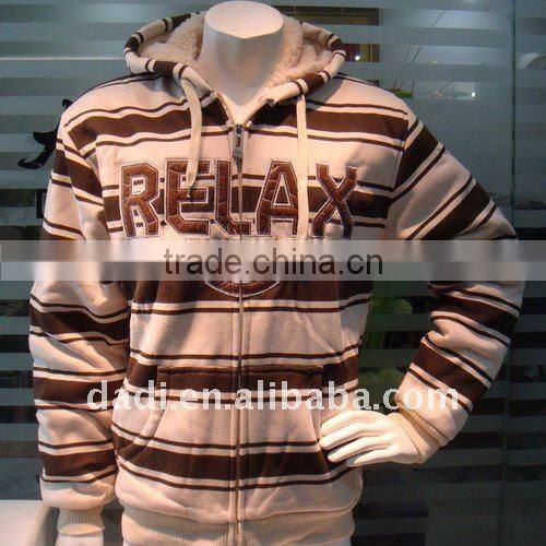BRAZIL Men's Fleece Striped Sweatshirts Jacket BW701