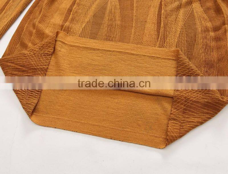 Men round neck printed fabric long sleeve sweater