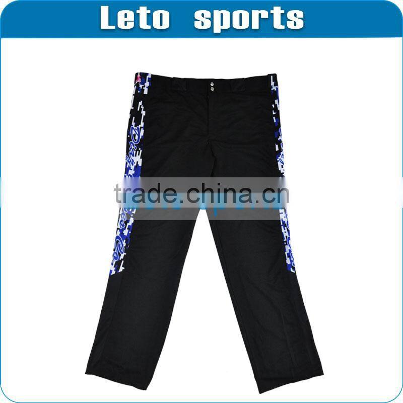 High quality custom free sizes sublimation baseball pants