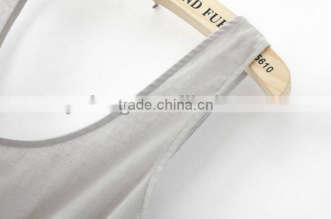 Fashion girl dress of Tri-color stitching sleeveless