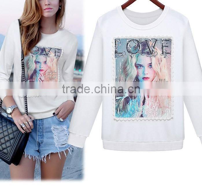 Plus size women sweater brand OEM service spring antumn European simple fashion style