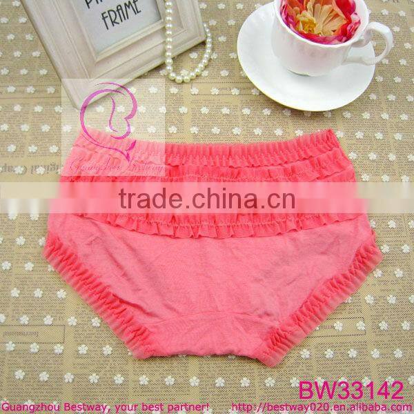 Soft modal fabric red gelegance frilly sexy knickers