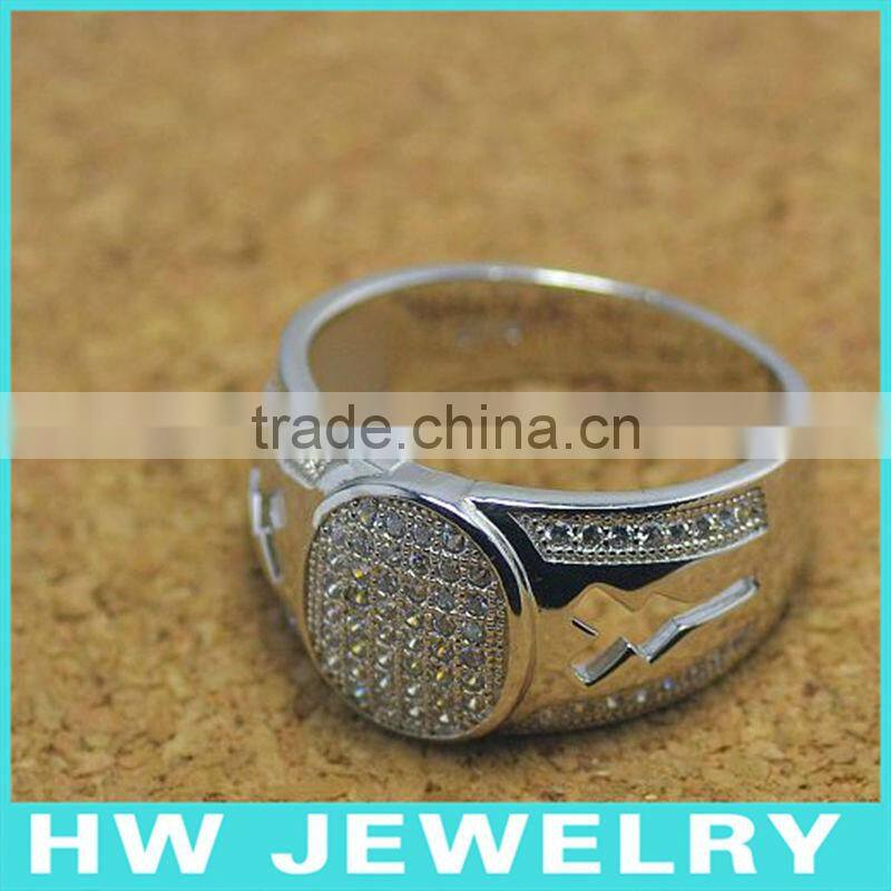 Micro Pave Jewelry & 925 Silver Ring with Micro Pave CZ Stones