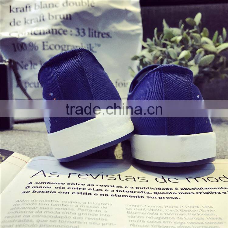 Slip-on comfortable men colorful painting canvas shoes