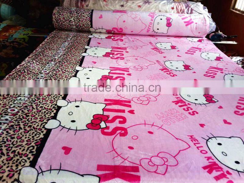 customized printed coral fleece fabric