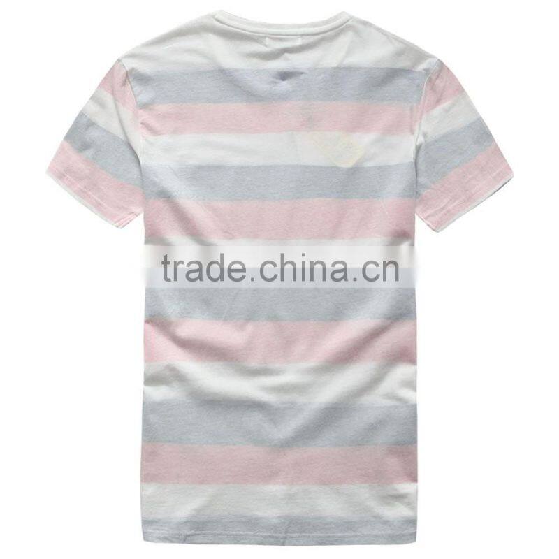 Colorful striped no design t-shirt for men