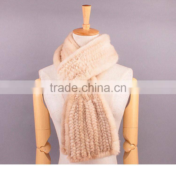 wholesale real mink Scarf With Pocket Shawls And Scarves long fur scarf