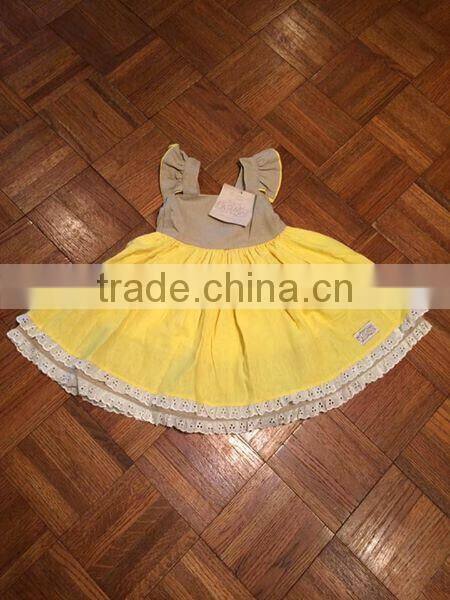 Girls Sunflower Wildling Dress Baby Well Dressed Wolf Remake Lace Linen Dress