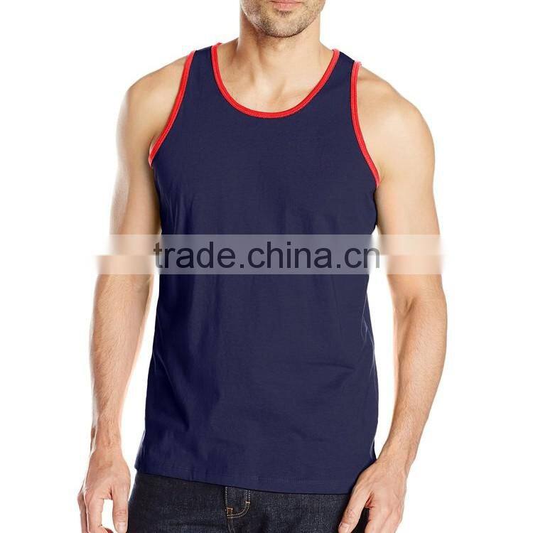 Latest Design Fashion Gym Wholesale 100 Cotton Blank Mens Tank Top