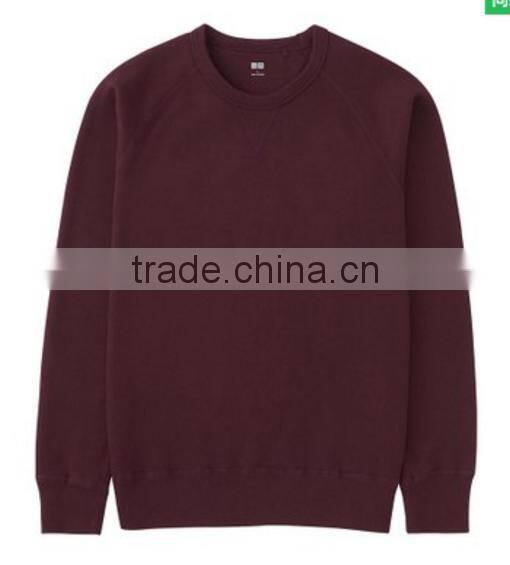 Plain Heather Color Crew Neck Pullover Sweatshirt