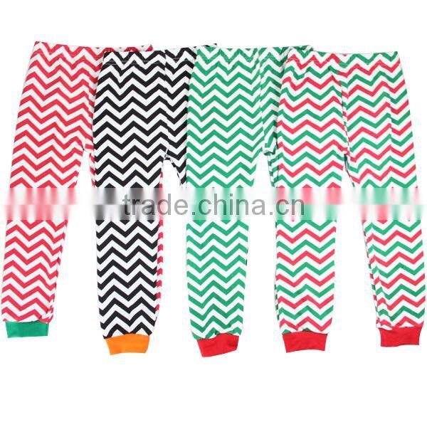 2016 new arrival chevron pajamas pants kids stripe pajamas girls leggings
