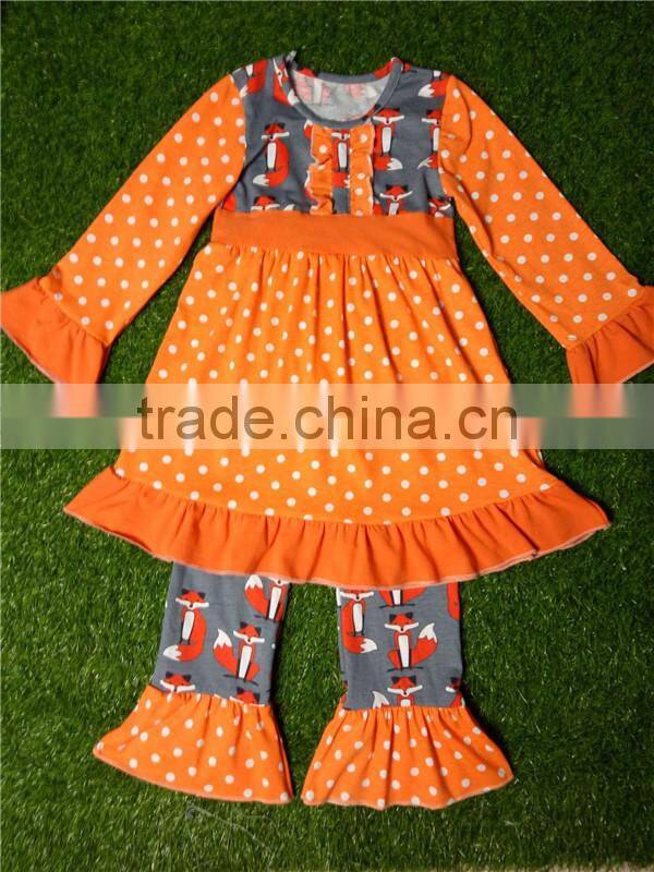 Boutique children halloween clothes pearl tunic and stripe litter kids halloween outfits