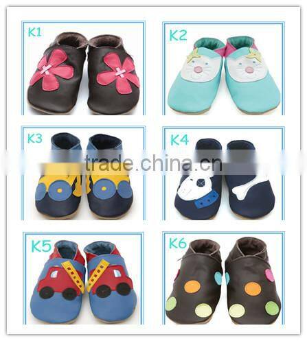 cute design for boy genuine leather soft sole kids shoes