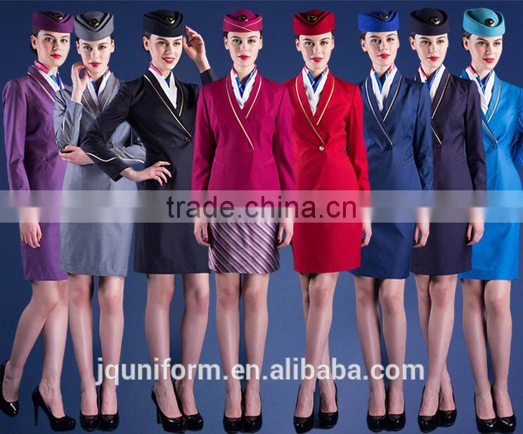 Red sexy airline stewardess uniform