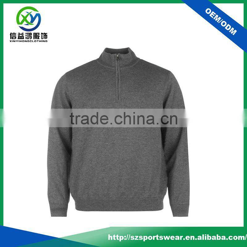 OEM custom service high quality 1/4 zip comfortable and warm for men sweater