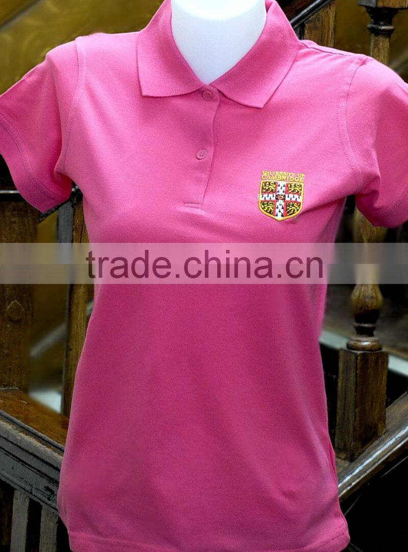 Comfortable polyester cotton short sleeve polo shirt for man and woman