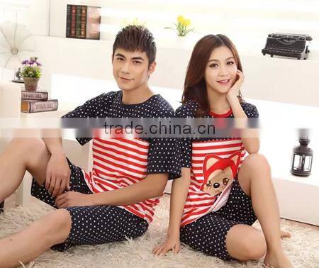 2015 wholesale cheap couple pajamas