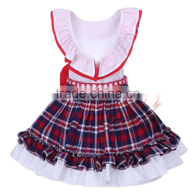 tartan crop top and skirt set spanish baby clothing