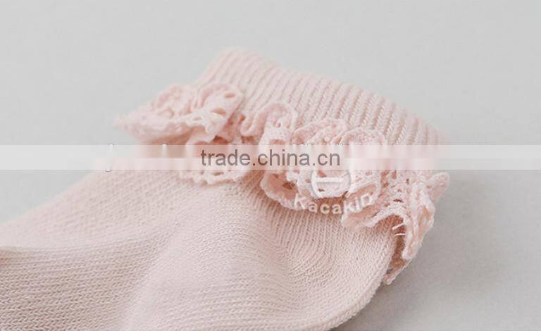 baby sweet lace cotton socks, silicone print baby sock