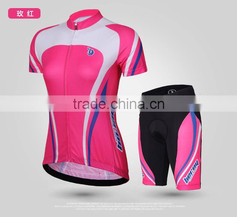 BEROY Pro Team Pink Short Cycling Jerseys, Custom Bike Jerseys No Minimum