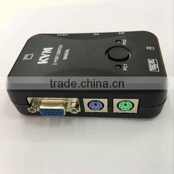 2017 New PS/2 200 MHz Plastic 2 Port KVM Switch