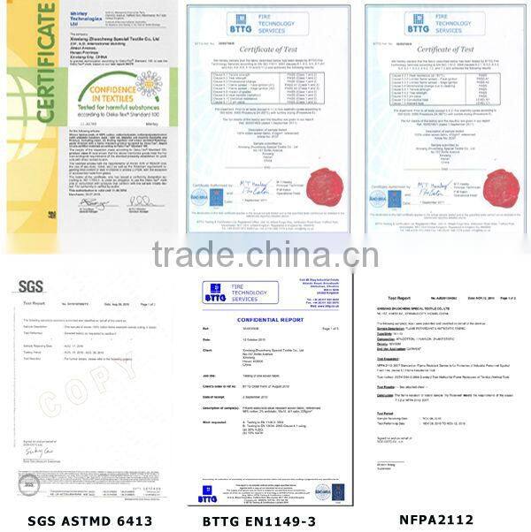 100% Cotton FR/fireproof/anti-fire Interlock Fabric