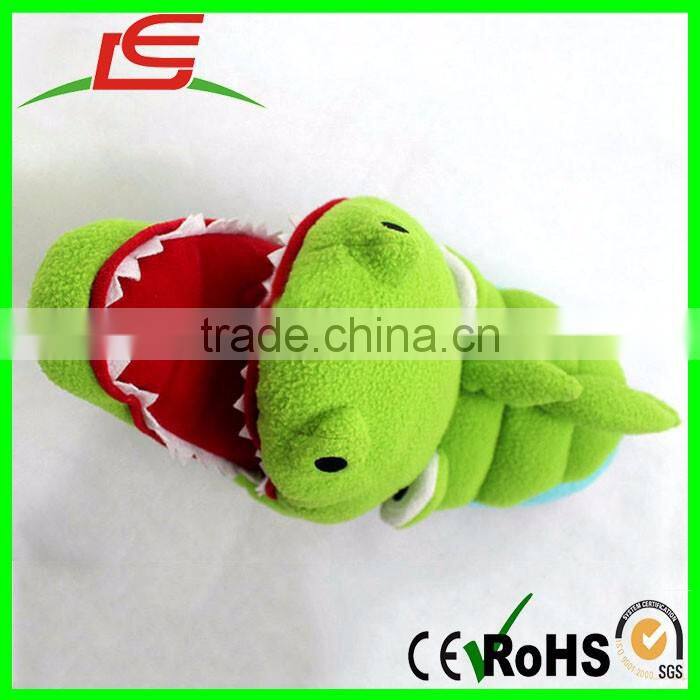 Personalized autumn winter cute black green cartoon plush warm slippers