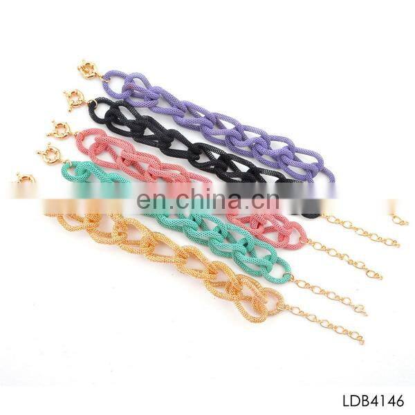 Wholesale EU Colorful chain link bracelet