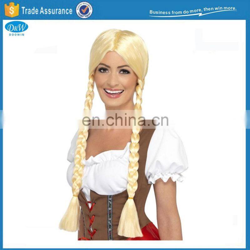 Long Braided Synthetic Hair Wig with Attached Hat