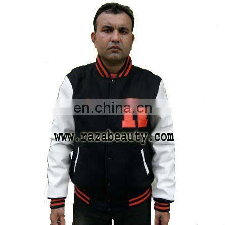 Black & Brown Varsity Jackets, Custom Logo Baseball Jackets, Camel Letterman Jackets, Wool Leather Bomber Jackets
