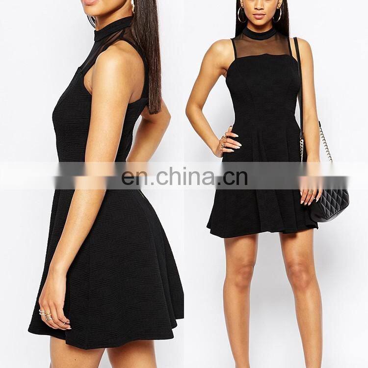 2016 Latest Style Organza Cut-out Back V-neckline Fashion Floral Lace Midi Prom Dress