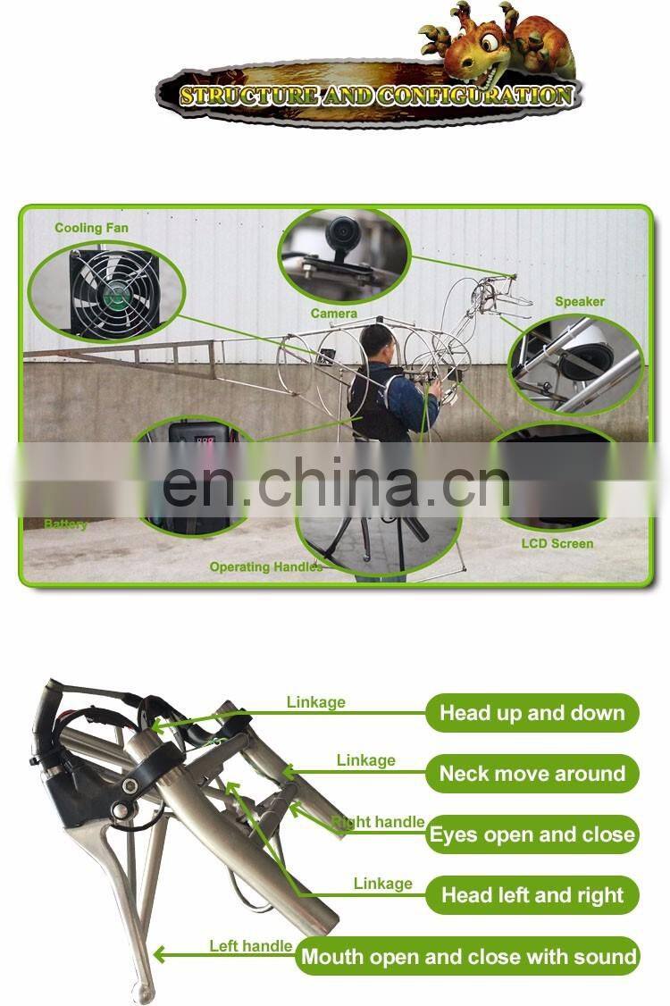 KAWAH Playground Equipment Robotic Realistic Riding a Dinosaur Costume