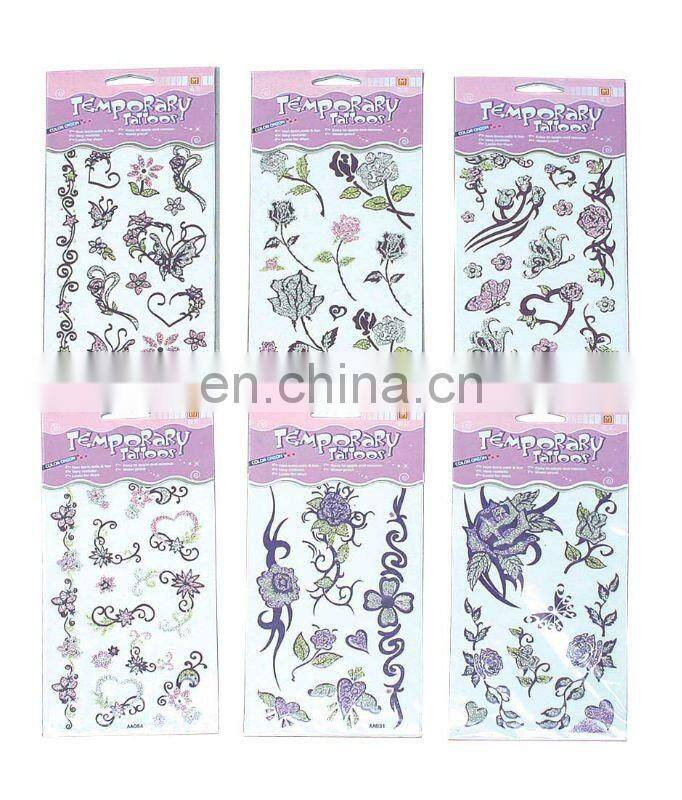 flower Design Tattoo body sticker