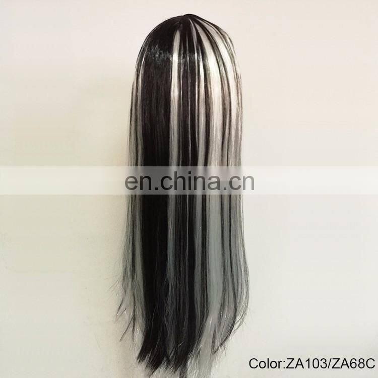Carnival black white grey party wigs P-W221