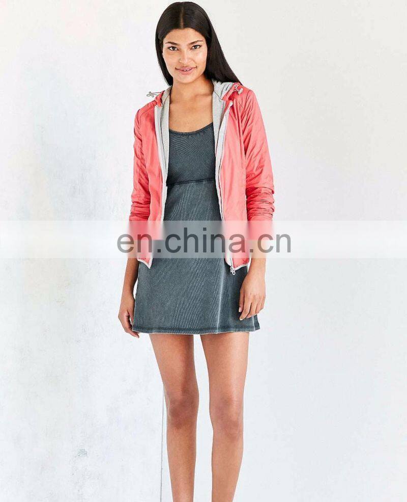 High quality unisex black waterproof windbreaker jacket 100 polyester