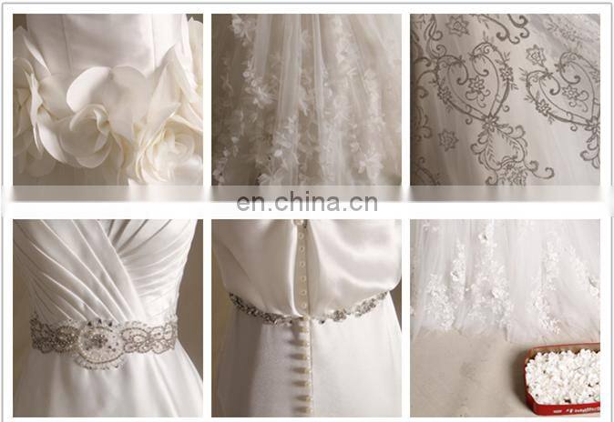 Noble Scoop Neck Corded Flowers Puff Aline Wedding Dress Long Train Sleeveless