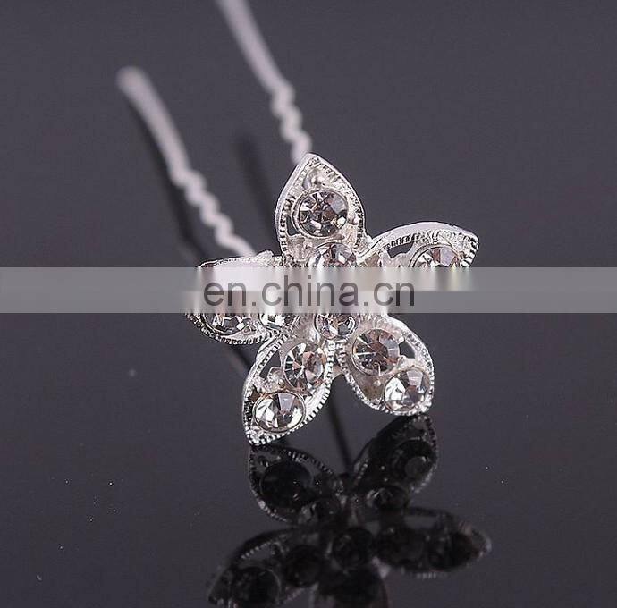 Factory wholesale silver five star hair pins